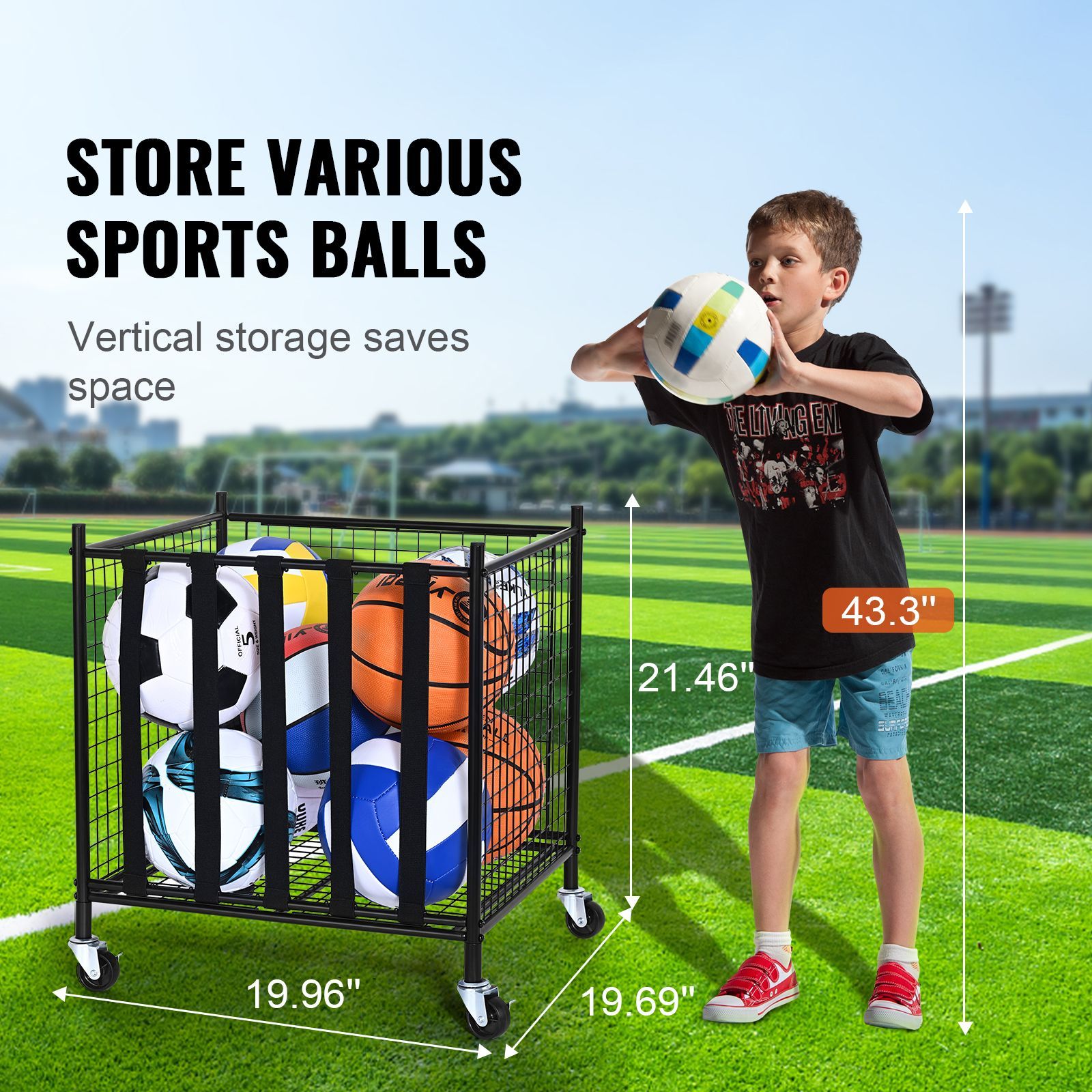 Chariot de rangement pour ball - Sports Equipment Storage Rack avis et prix