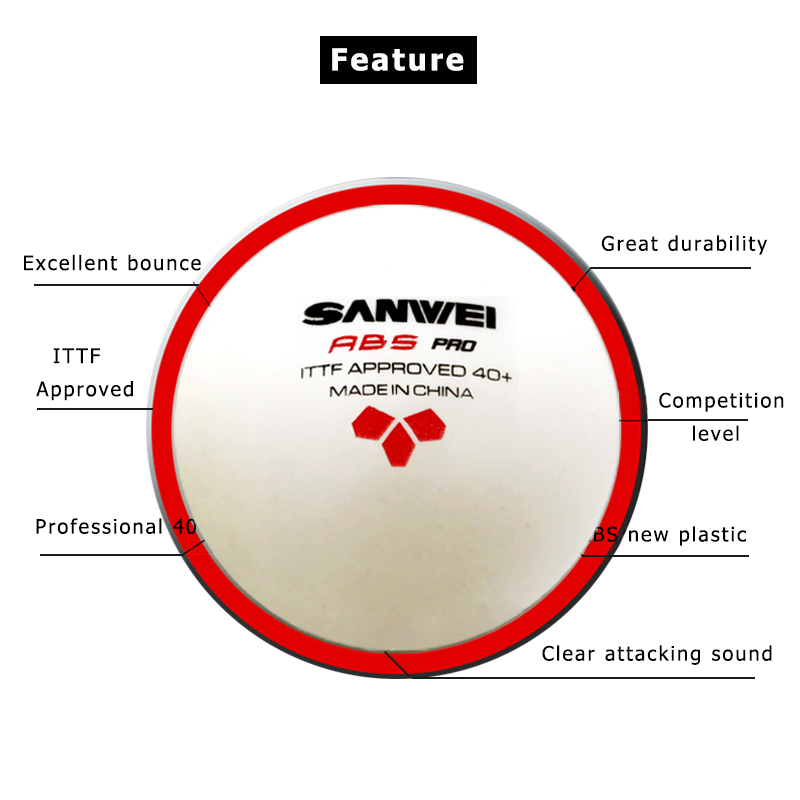 SANWEI ABS PRO 3 étoiles 40 +  - Ping Pong Ball Set avis et prix